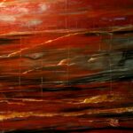 Red fossil tree