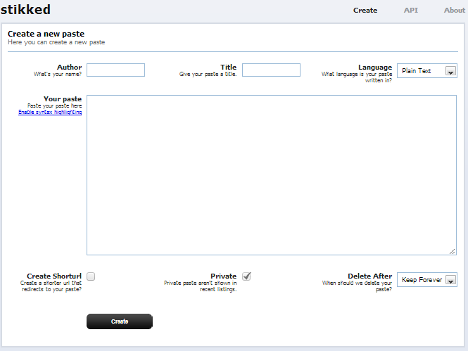 Stikked – a self-hosted open source alternative to Pastebin